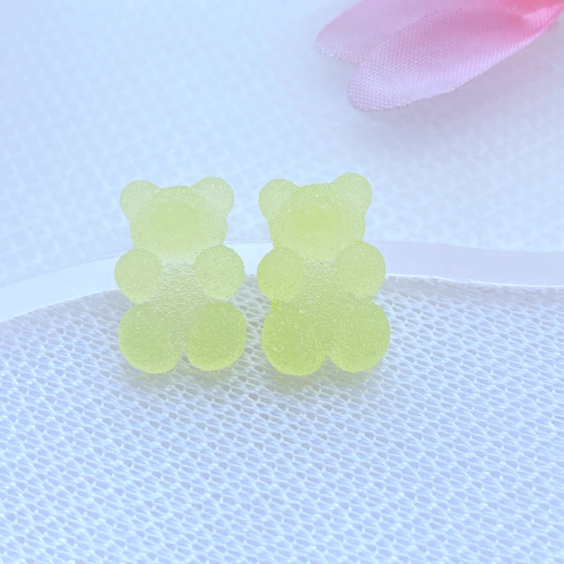 20 st söta mini flexibla björnar platta baksida hartscabochoner scrapbooking diy smycken hantverk dekoration tillbehör: F