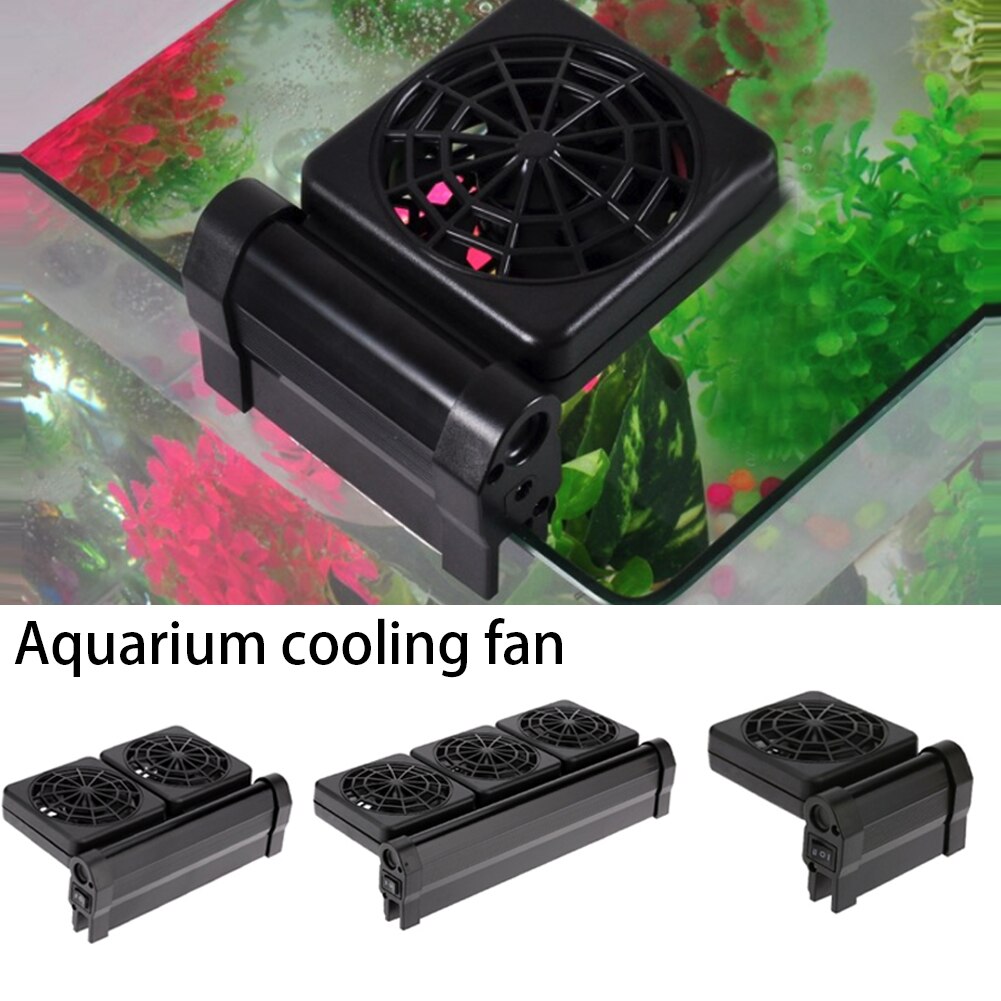 Aquarium Chillers Aquarium Fan Fish Tank Cooling Fan Low Power Consumption 2control Ways Temperature Marine Aquarium Accessories