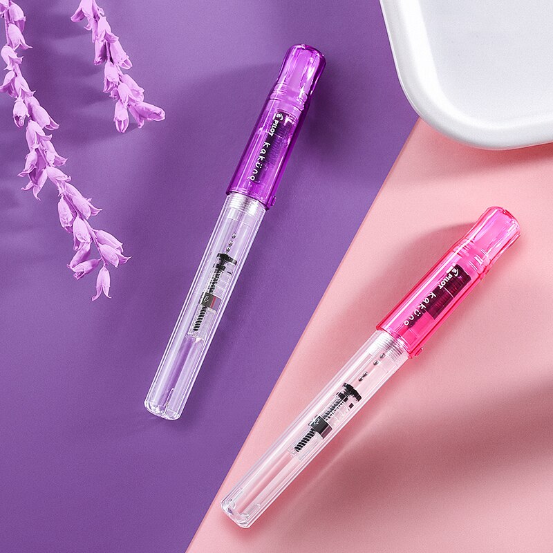 1Pcs Japan PILOT kakuno smile pen FKA-1SR EF / F / M transparent rod limited edition ABS resin material student practice pen