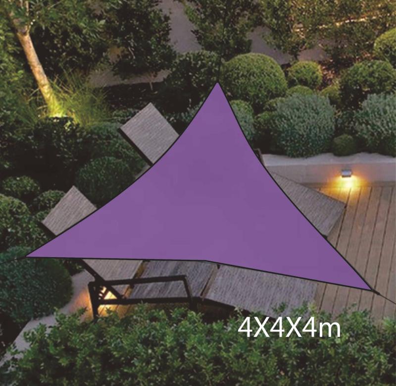 Triangle soleil abri auvent auvent abris Anti-UV soleil ombre voile imperméable tente bâche Portable en plein air Camping pique-nique tissu: 11 4X4X4m