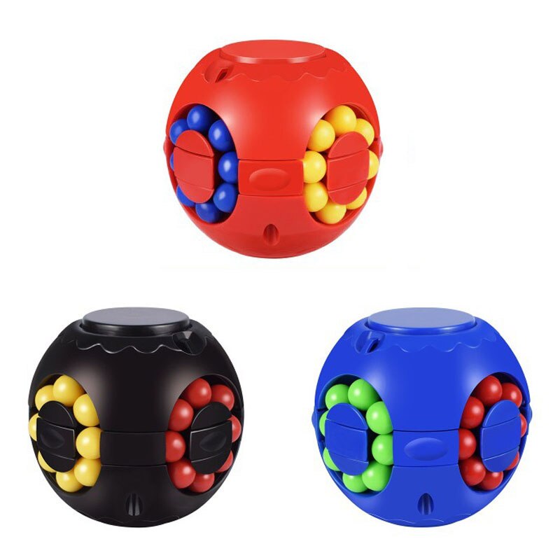 1Pcs Abs Stress Relief Speelgoed Magic Bean Roterende Kubus Stress Decompressie Speelgoed Voor Volwassenen Kinderen Educatief Magic Cube