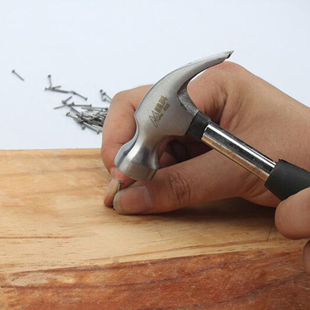 Rundhoved plasthåndtag magnetisk klohammer til træbearbejdning og elektronisk værktøj mini hammer gummihammerværktøj