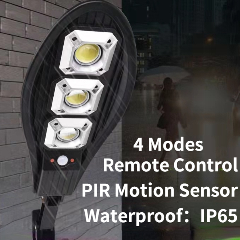 LED Solar Street Light Outdoor Wall Lamp COB PIR Motion Sensor Remote Control Waterproof Garden Yard Porch Garage Night Lamps