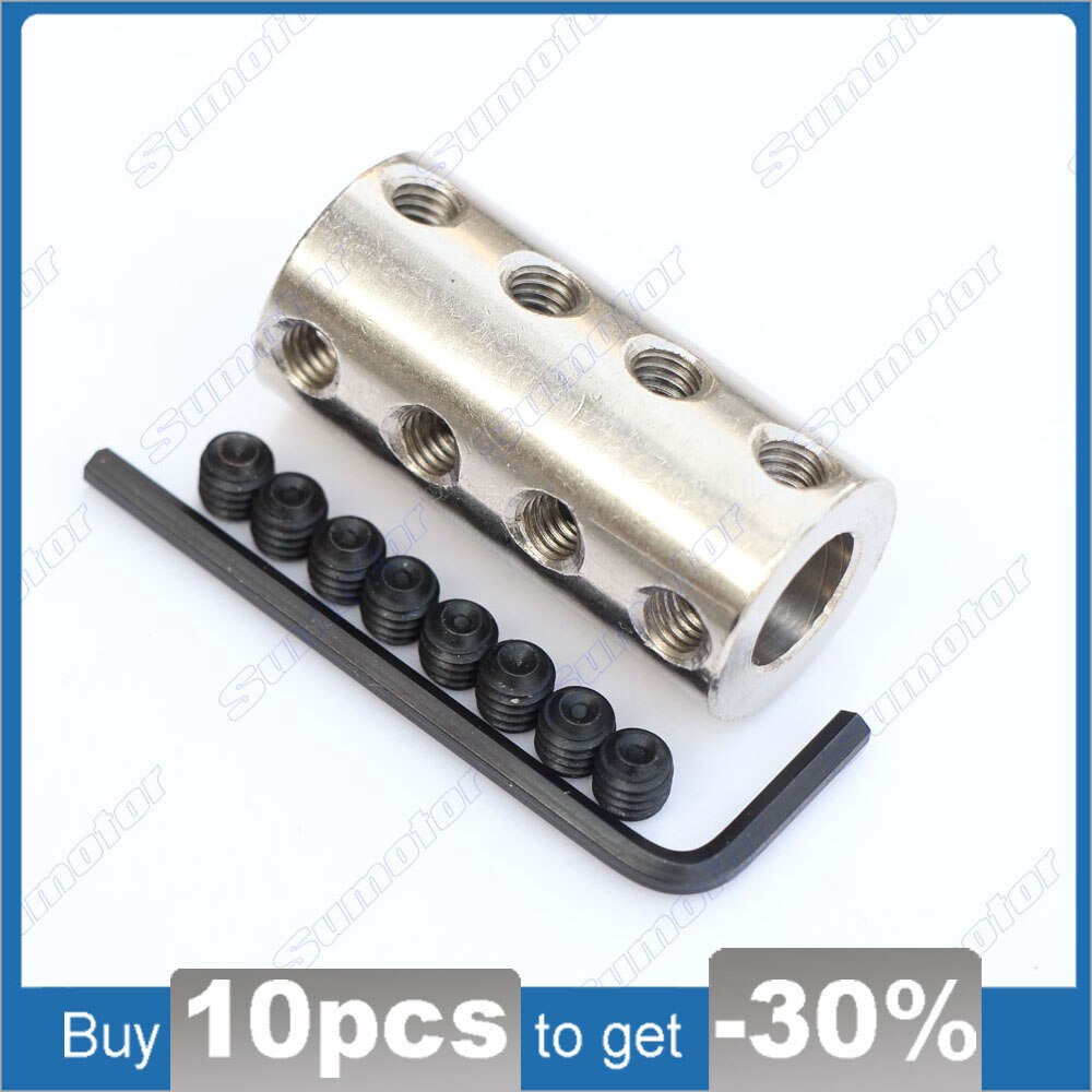 Lång stålfast koppling innerdiameter 10mm 12mm*12mm 10 mmx 12mm od 22mm l 46mm motoraxelanslutningskoppling