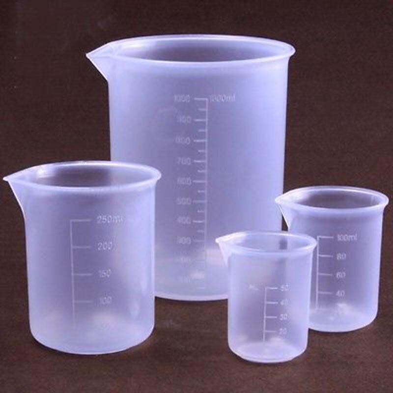 1000ml Plastic Polypropylene PP Measuring Beaker Laboratory Kitchen With Spout