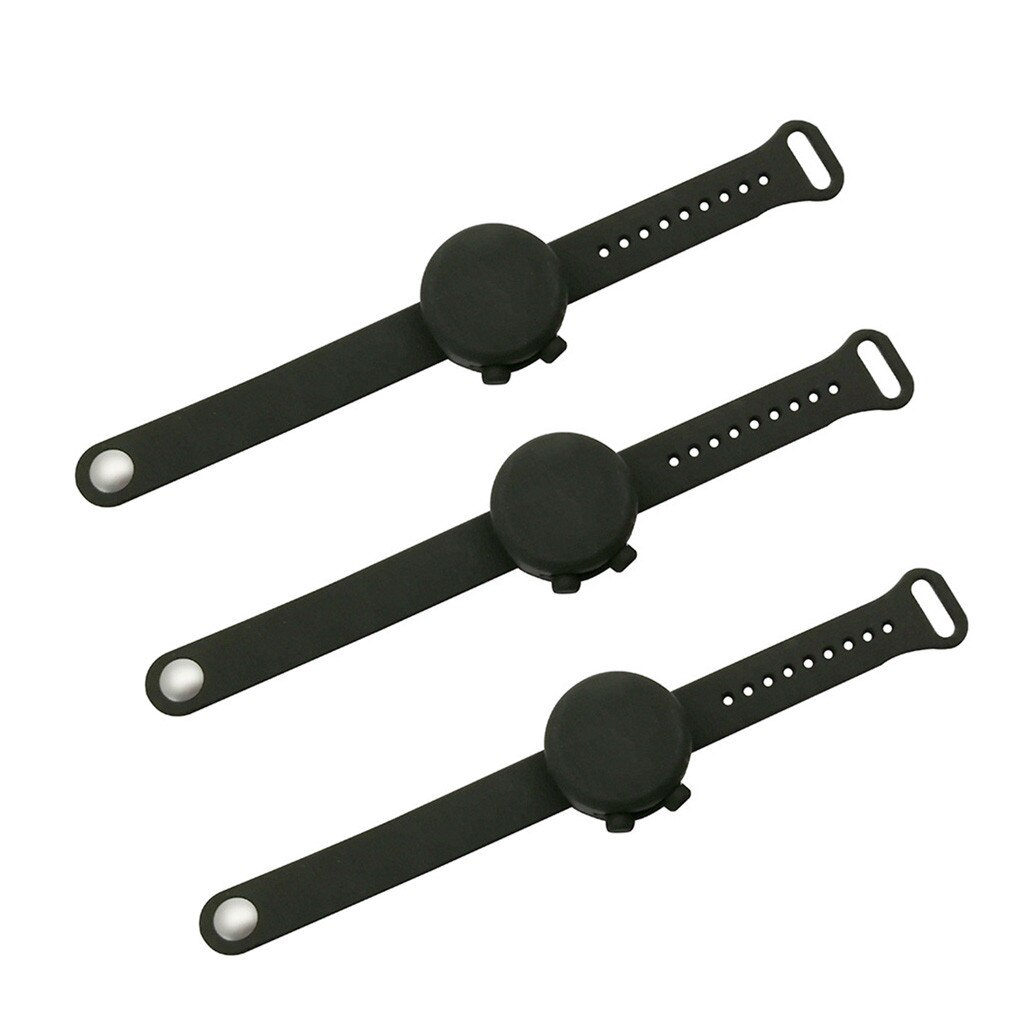 Familiesæt håndsprit til voksne børn armbånd dispenser armbånd bærbare håndsprit dispenser pumper armbånd: 3pc sorte