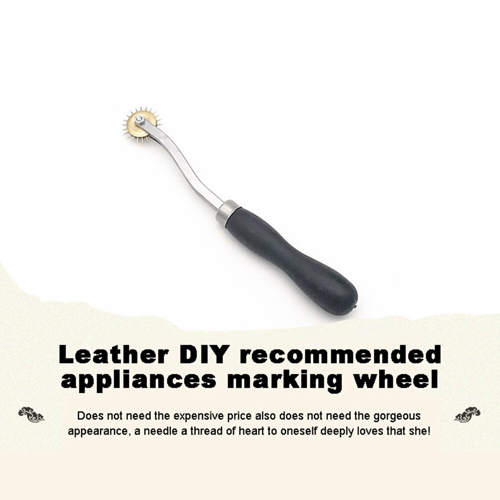 DIY Overstitch Wheel Leather Stitch Spacing Paper Perforating Tool Roulette 4mm Leather Cloth Wheel Paper Craft Tool