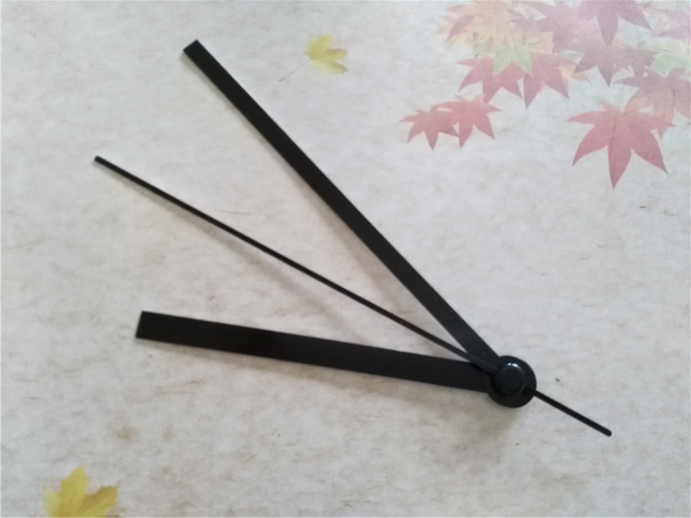 50Sets Metal Black Color Clock Quartz Hands For DIY Wall Clock Parts Fast