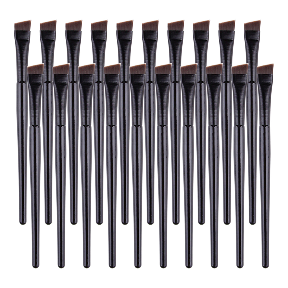 5/10/20/50 pçs pincel de contorno de sobrancelha delineador pincel de maquiagem profissional pequeno ângulo sobrancelha forro a101 a102 escovas ferramentas cosméticas: YELLOW