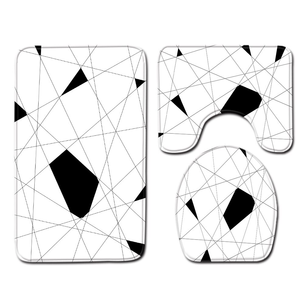 Moderne lijn toilet vloermat 3-- delig badkamer 3- -delig tapijt deurmat badmat badmat badmat: Pj19825-a015