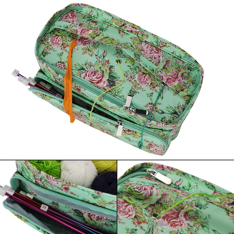 Looen 7 Styles Empty Yarn Storage Bag DIY Weave Crochet Hook Bag Crochet Hook And Knitting Bag For Hooking And Knitting Sewing