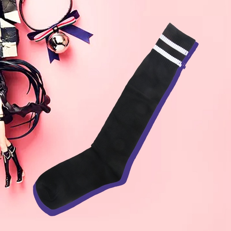 Children Sport Soccer Long Socks High Sock Baseball Hockey Socks (black)