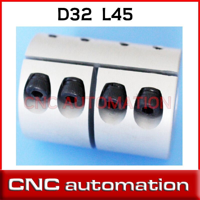 1pc wheel Connector rigid solid Shaft Couplings Hex Screws Motor Aluminum Alloy Coupler D32 L45 6.35/8/10/12/12.7/14mm