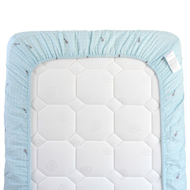 Baby Bed Sheet Pure Cotton Crib Mattress Cover For Kids Cute Cartoon Pattern Baby Fitted Sheets Baby Bedding Photography Props