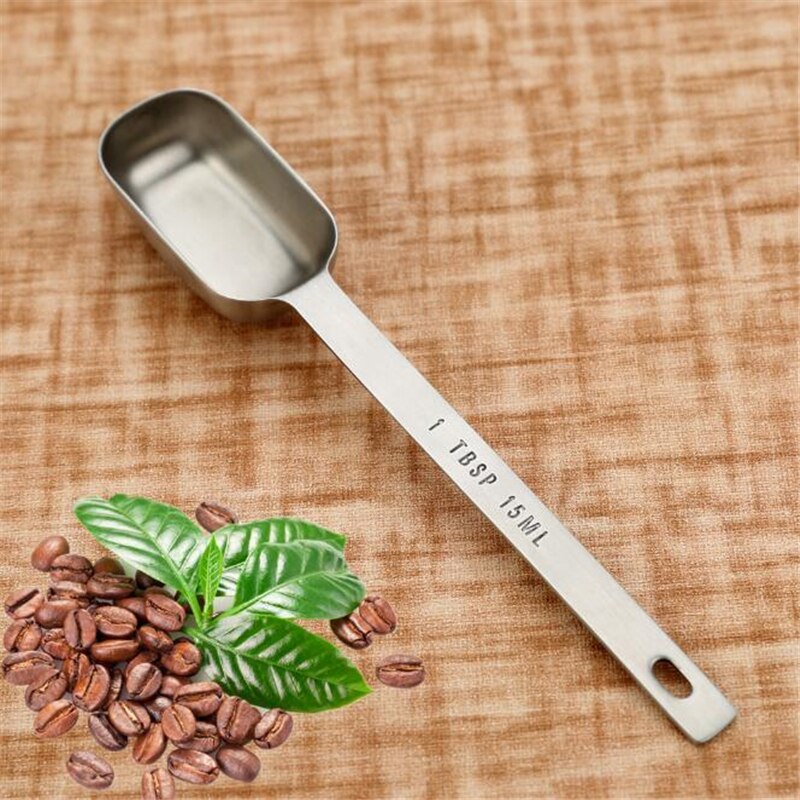 15ml Kitchen Scale Measuring Spoon Long Handle Stainless Steel Coffee Protein Milk Powder Scoops Gram Spoon