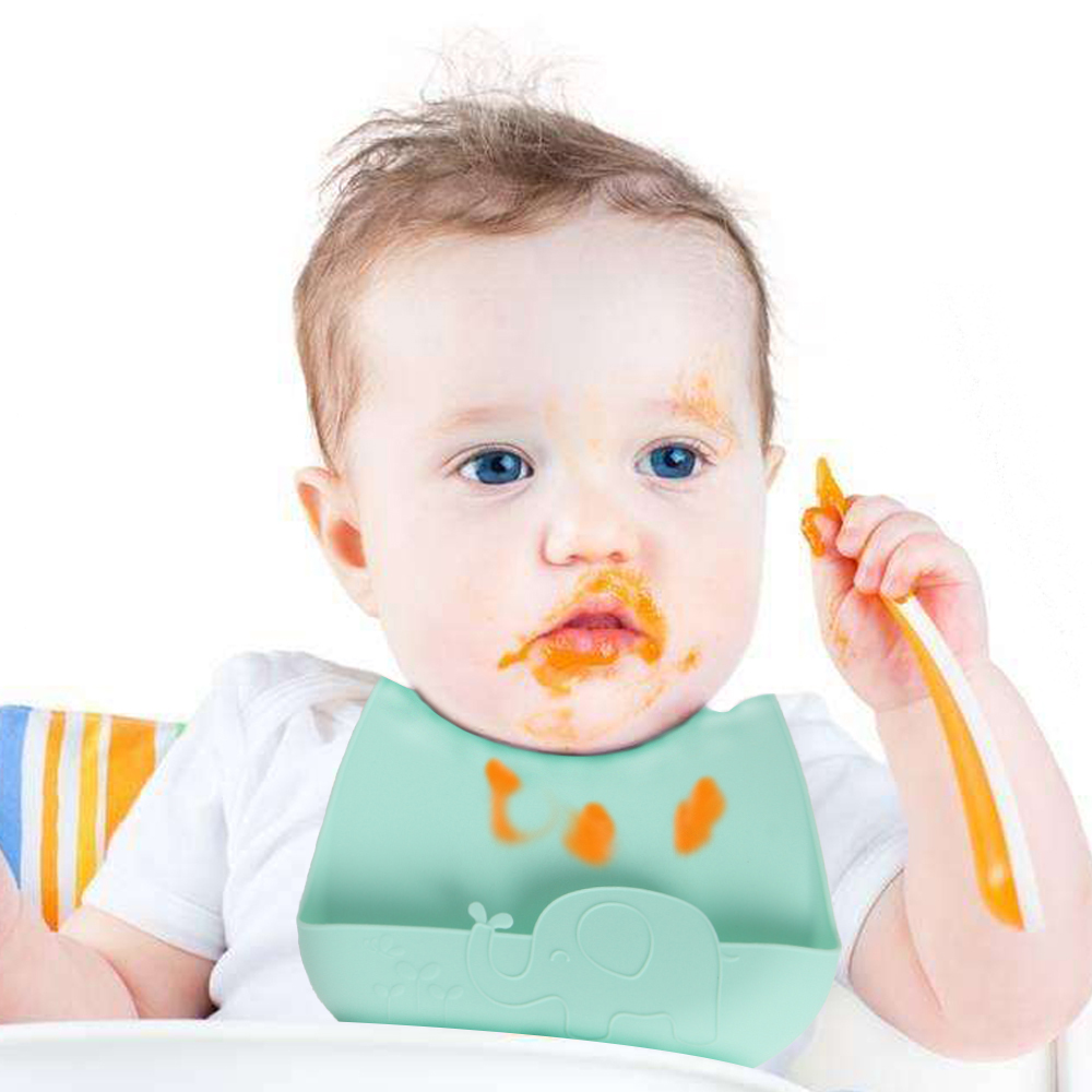 Baby Lätzchen Für Jungen & Mädchen Weiche Silikon Bib Wasserdicht Speichel Tropft Lätzchen für 1-3Y Baby babador