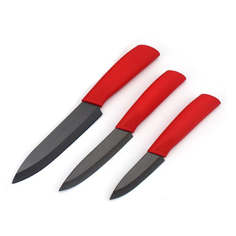 3 Pcs Keuken Keramische Messen 3 4 5 Inch Sharp Black Blade Messen Set Dunschiller Zirconia Fruit Koksmes Koken tool