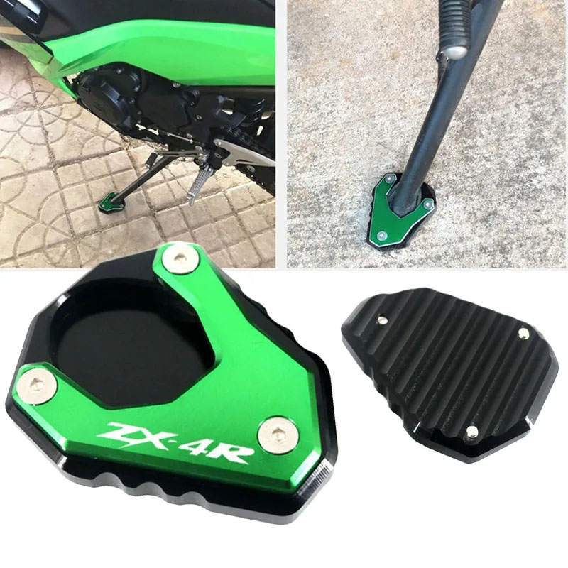 Motorfiets Kickstand Voet Zijstandaard Extension Pad Ondersteuning Plaat Vergroten Fit Voor ZX-4R ZX-4RR ZX4R ZX4RR ZX 4R 4RR 2023 2024