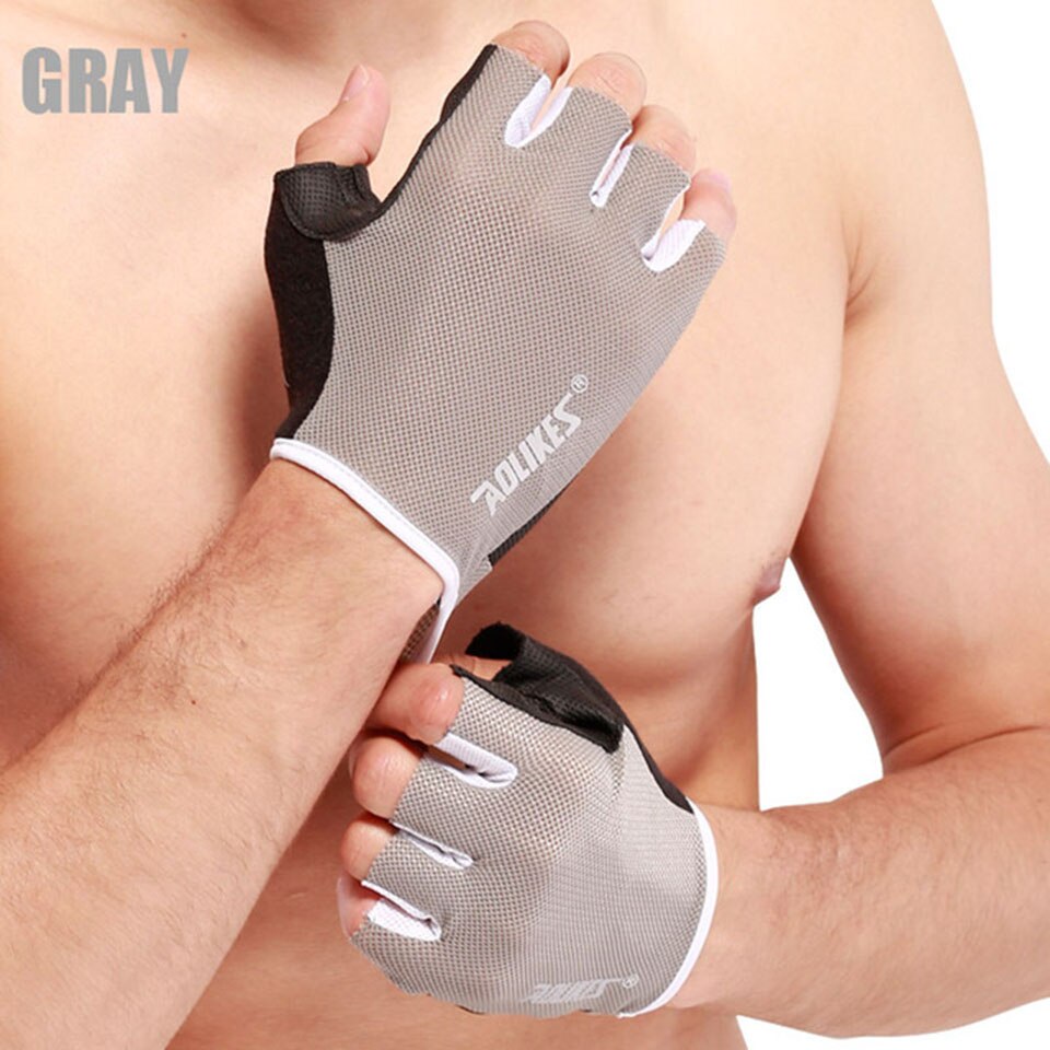 AOLIKES 1 Pair Body Building Wrist Fitness Gloves Equipment Weight lifting outdoor Men Women Exercise Wrist Support: Grey / L