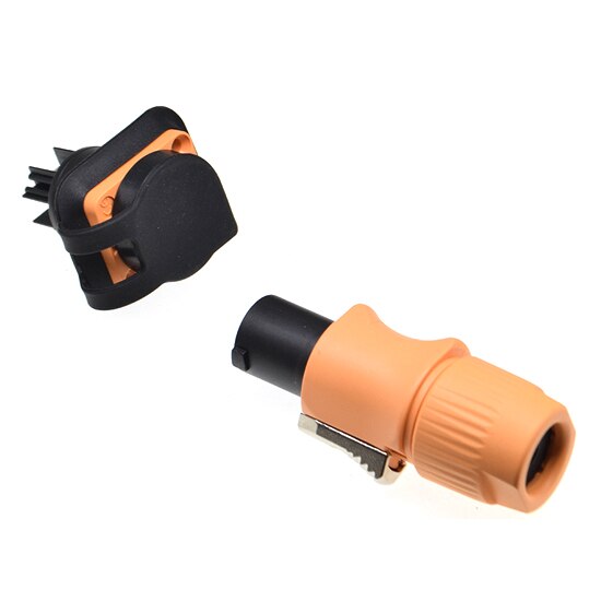 1PCS Waterproof 20A Powercon led speakon Power plug Panel Mount Adapter IP65 True Locking Cable Aviation connector 3pin NAC3FCA: Orange