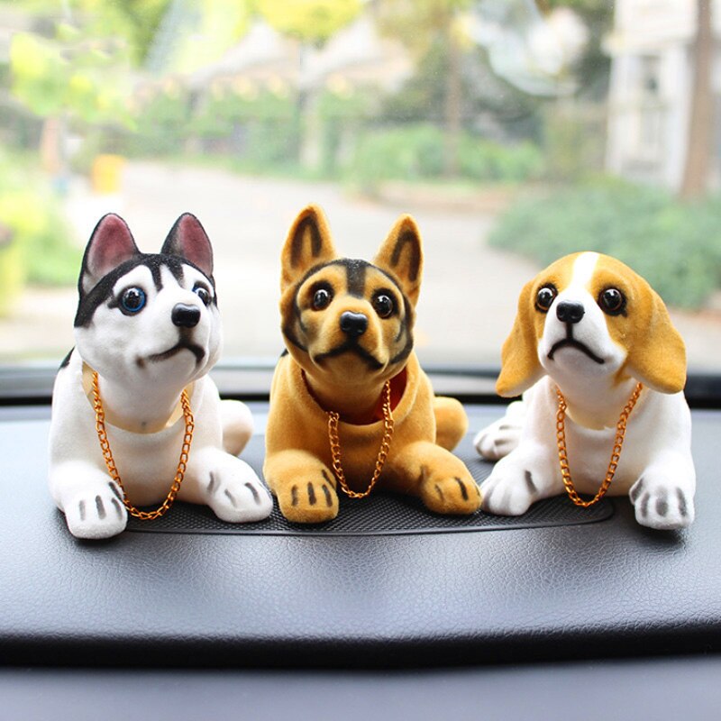 Auto Pop Husky Beagle St Bernard Schudden Hoofd Hond Decoratie Auto-interieur Decoratie Leuke Tafelblad Ornament