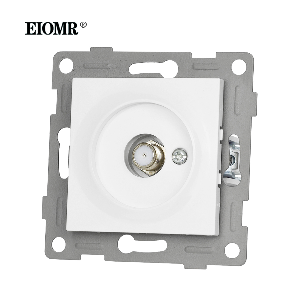 EIOMR K1 Series Multiple Frames White Crystal Glass Panel EU FR Sockets and Switches Dimmer Fan Foot Lamp Rj45 Outlet Module DIY: Tabletop Socket