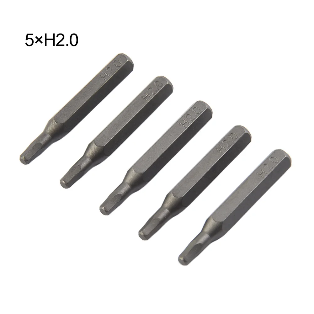 5pcs Hex Shank Screwdriver Bit H4×28mm Small H0.7 H0.9 H1.5 H2 H3 H4 Screwdriver Head 4mm For Hand Repair Tool