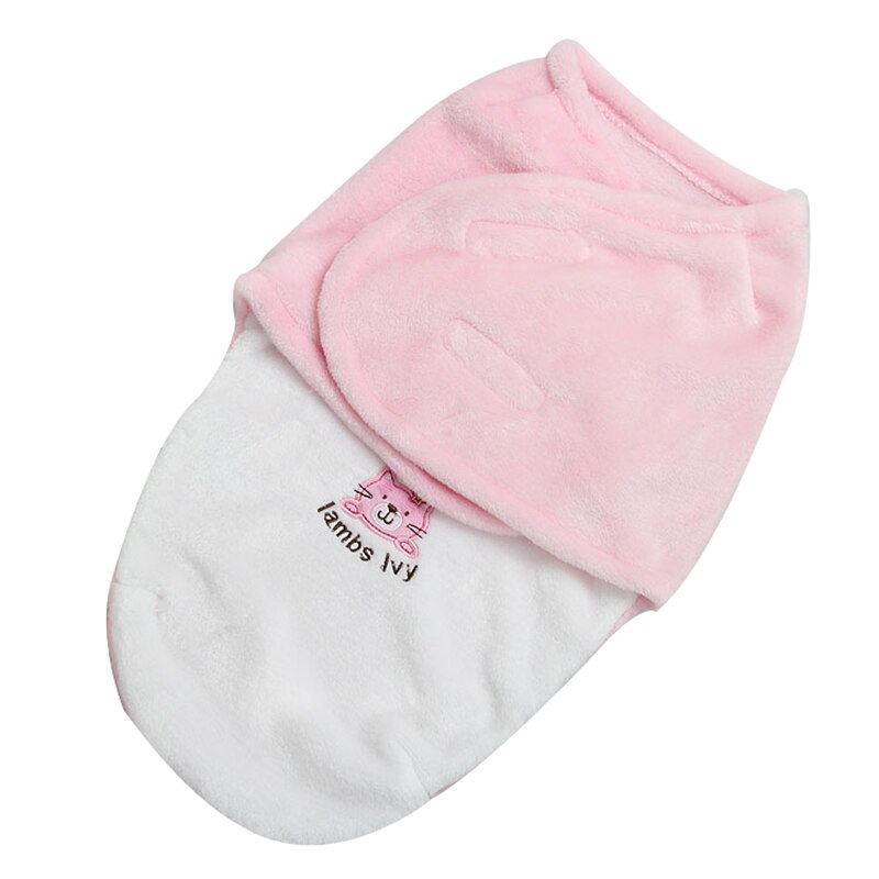 Newborn Baby Unisex 0-6 Months Receiving Blankets Cartoon Style Cotton Cobertor: pink