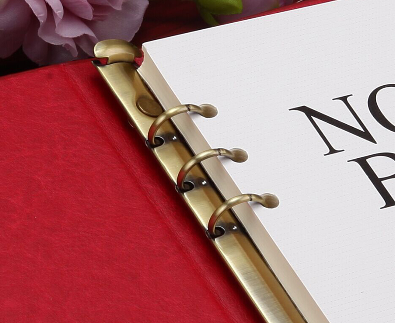 A4 B5 A5 A6 Colorful Metal Spiral Notebook Ring Binder Clip DIY Stainless Steel File Folder Diary Clips Binding Ring Iron Gold
