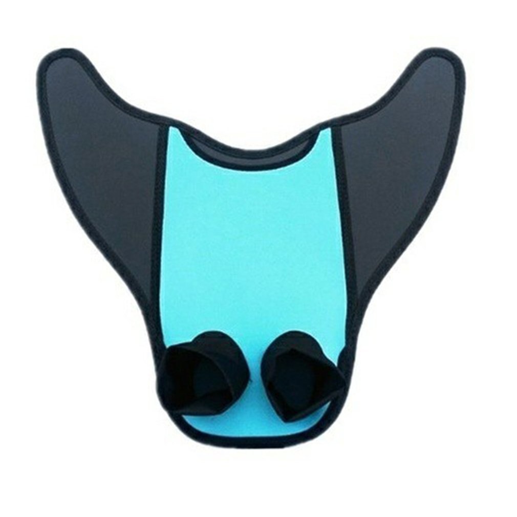 Mermaid Swimming Fins Duck Flippers Rubber Short Swim Fins Universal Size Adjustable Fins Neutral Flippers: adult blue