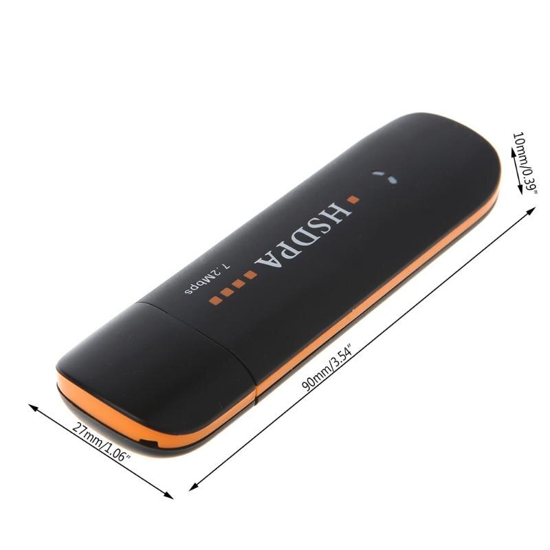 HSDPA USB STICK SIM Modem 7.2Mbps 3G Wireless Network Adapter with TF SIM Card