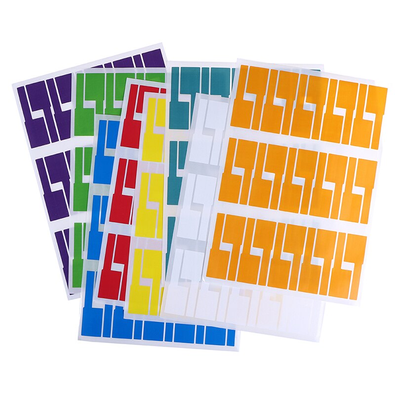 300 stuks handige kleurrijke zelfklevende kabellabels, waterdichte identificatielabels, stickers, markeerstiften, vezeldraadorganizers
