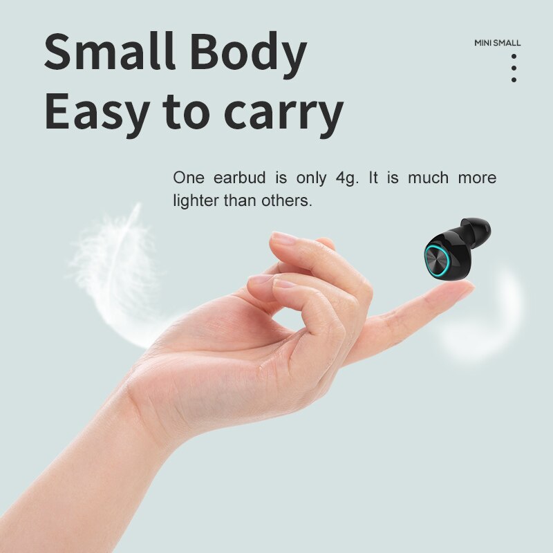 Ipudis Bluetooth Oortelefoon 5.0 Stereo Draadloze Hoofdtelefoon Telefoon Game Headset Hd Microfoon Led Display