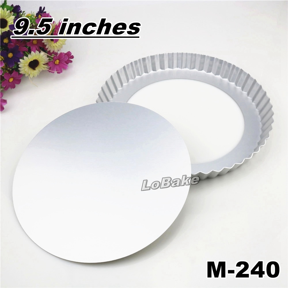 9.5 tum lös botten aluminium anodisering rund krysantemum vågig pajform pizza sten pannkaka cheesecake form disk gör det själv bageri