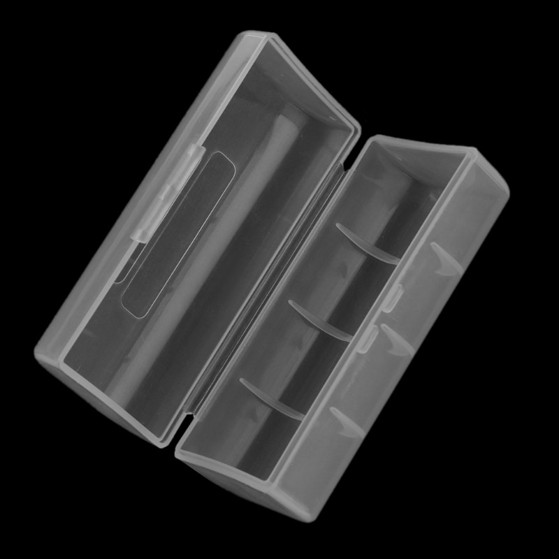 Transparent Plastic Case Holder Container Battery Storage Box For 1X 26650 Battery