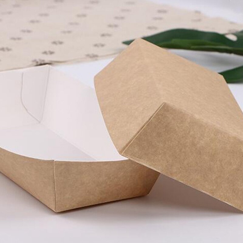 50 stuks waterdichte oliebestendige taartdoos met bakpapier en bakvorm voor feestbenodigdheden voor bruiloften, verjaardagen en bedankjes