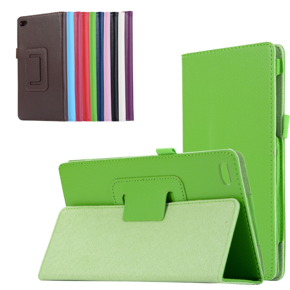 Slim litchi flip stativ pu læder cover funda etui til lenovo tab 7 essential/tab 4 7 essential tb -7304f/ n/x tablet + film + pen