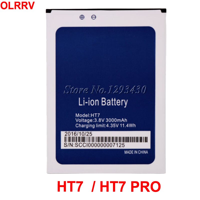 3000mAh For Homtom HT7 Battery For Homtom HT7 Pro Batterie Bateria Accumulator AKKU