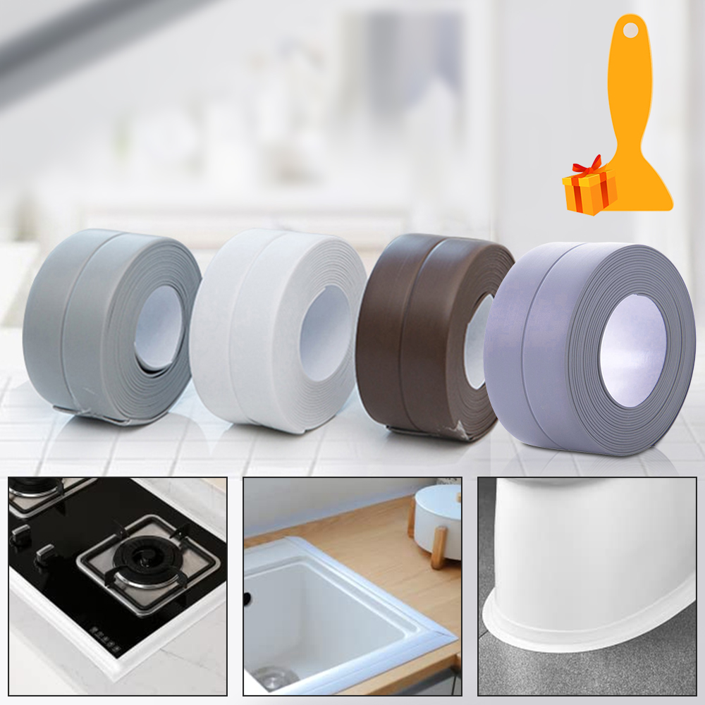 PVC Wasserdichte Wand Band Self Adhesive Riss Abdichtung Streifen Band für Küche Bad Dusche Waschbecken Herd Bad Wand Rand Protector