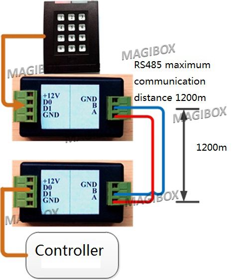 Wiegand Signal Repeater Amplifier Wg26/34 longest 1200m For RFID Door Access Control