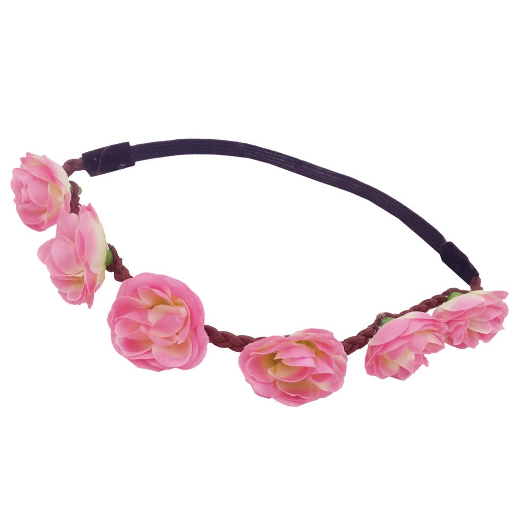 Boho Ladies Floral Flower Festival Wedding Garland Hair Head Band Beach Party Summer Wreaths Home Decor @35