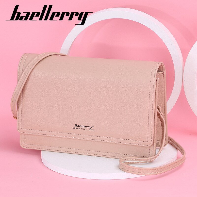 Baellerry damen-umhängetasche aus leder, einfarbig, einzelne schultertasche, crossbody-geldbörse, luxustaschen