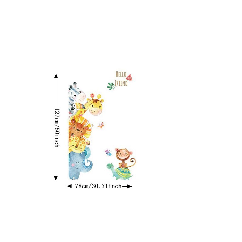 Zs Sticker Animals Wall Stickers Children Room Home Decor Safari Vinyl Kids Room Decal Baby Room Nursery Decor: xl8360