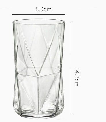 Creatieve Kleur Glas Huishouden Hittebestendige Thee Water Cup Sap Drinkware Persoonlijkheid Whisky Bier Wijn Glas Grijs 50JB033: hight cup