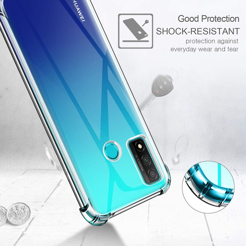 Case + Glass for P Smart Silicone Cases P Smart Huawei P Smart Phone Cover P Smart Huawei P Smart Case