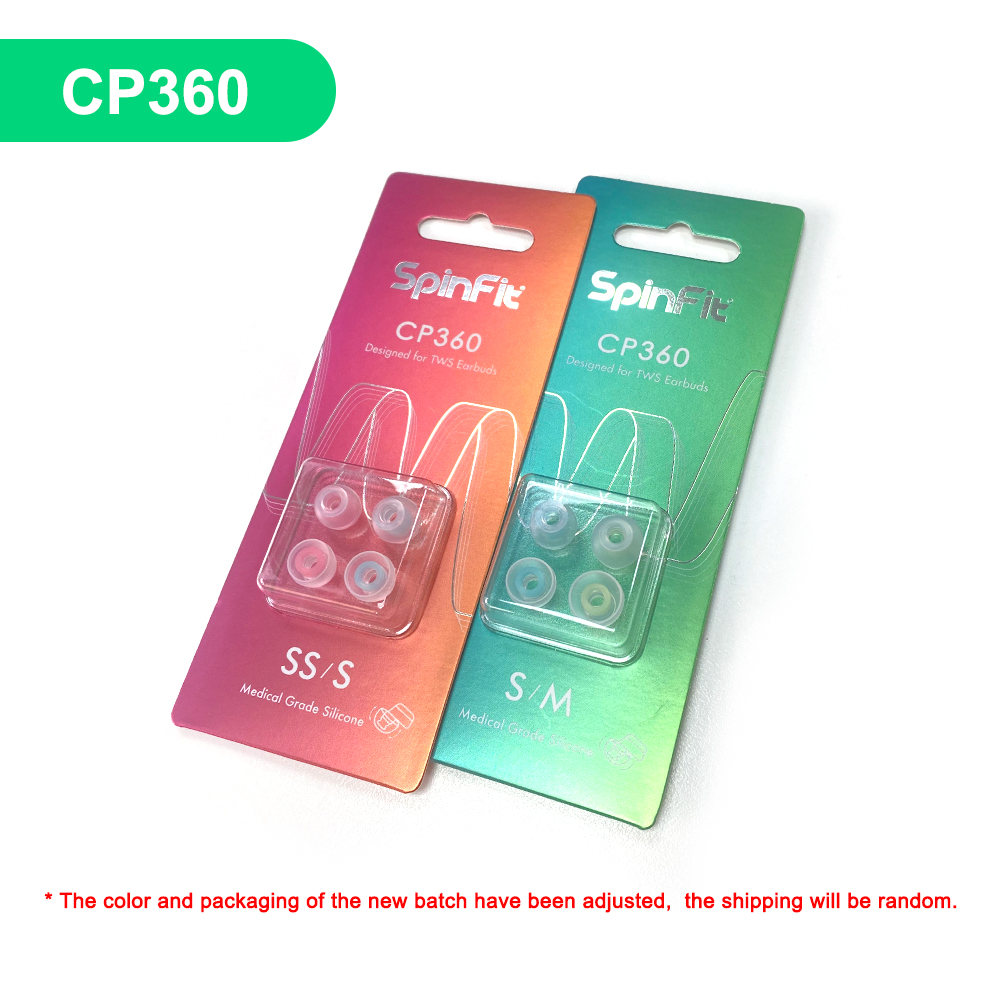 Dunu spinfit cp360 silicone eartips para verdadeiro fone de ouvido sem fio bluetooth 1 cartão/2 pares inclui dois tamanhos (pequeno/extra pequeno)