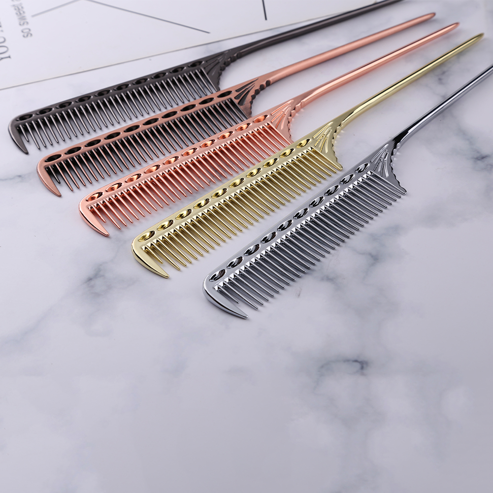 Cepillo de pelo de aluminio para peluquería , peines para cortar el pelo, peines para peluquero, herramientas de salón
