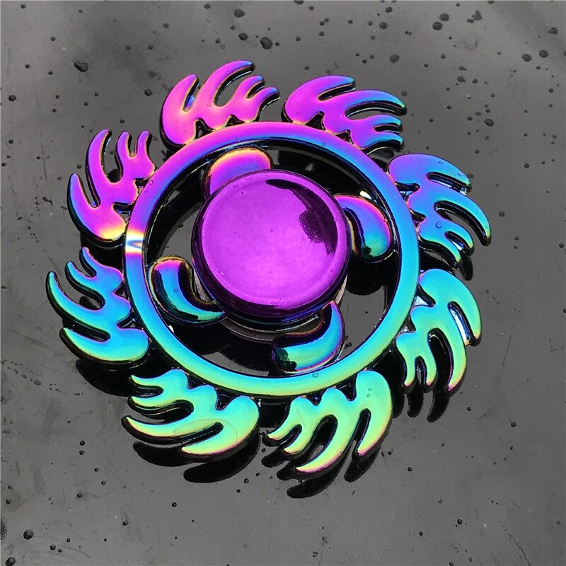 3 Blad Regenboog Metalen Vinger Spinner Lager Spinner Speelgoed Volwassen Kruis Tol Decompressie Speelgoed Voor Kinderen Fidget Spinners: 4