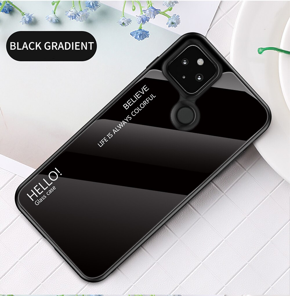 Dla Google Pixel 5 etui ze szkła hartowanego ochrona kolorowa obudowa telefonu Google Pixel 4a 5G: 10 / Pixel 4a 5G