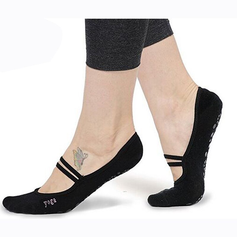 Professionele yoga danssokken voor dames, sportslippers, antislip katoenen fietssokken, dames pilatessokken, ballethakbeschermers